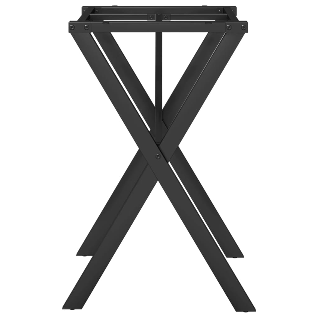 Esstisch-Gestell in X-Form 60x50x73 cm Stahl