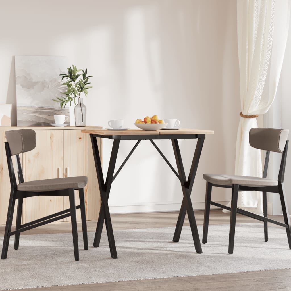 Esstisch-Gestell in X-Form 60x40x73 cm Stahl