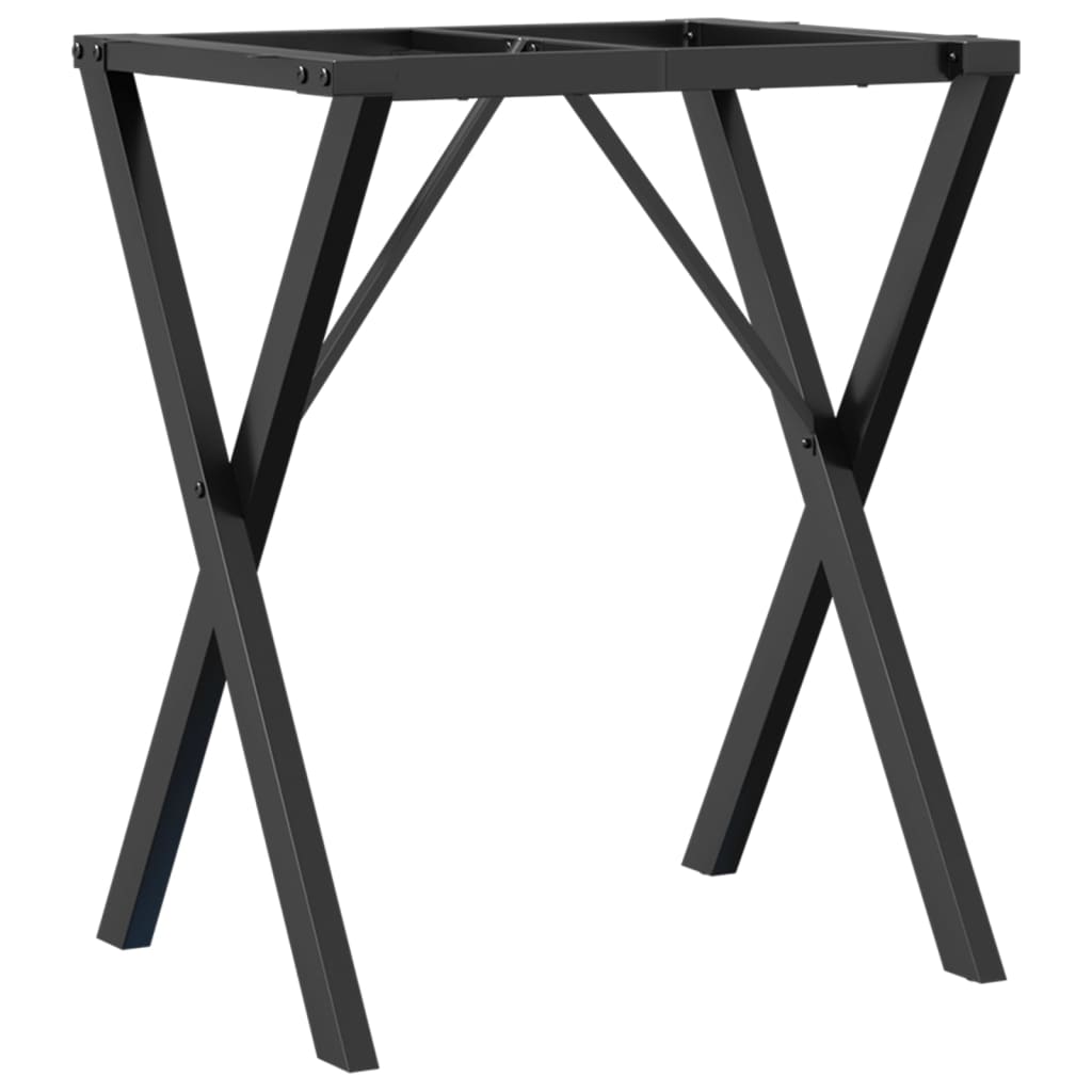 Esstisch-Gestell in X-Form 60x40x73 cm Stahl