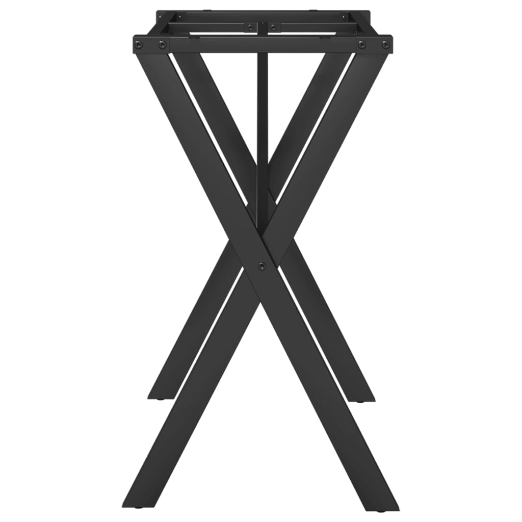 Esstisch-Gestell in X-Form 80x40x73 cm Stahl