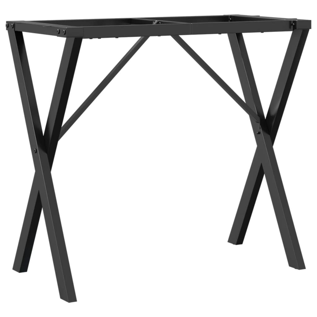 Esstisch-Gestell in X-Form 80x40x73 cm Stahl