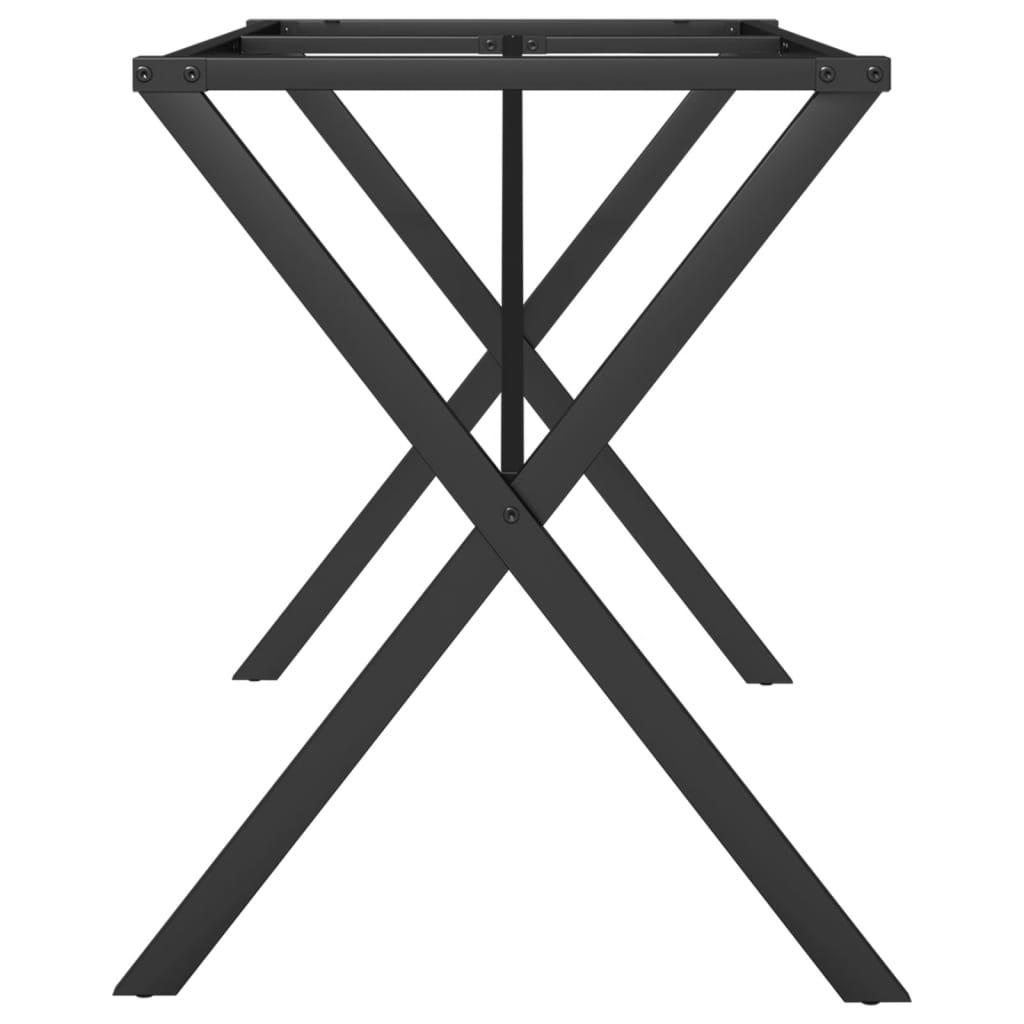 Esstisch-Gestell in X-Form 120x60x73 cm Stahl