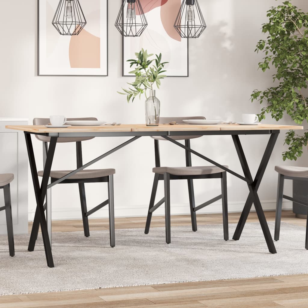 Esstisch-Gestell in X-Form 120x60x73 cm Stahl