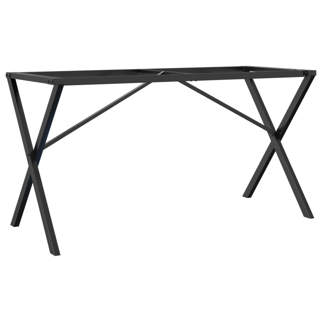 Esstisch-Gestell in X-Form 140x60x73 cm Stahl