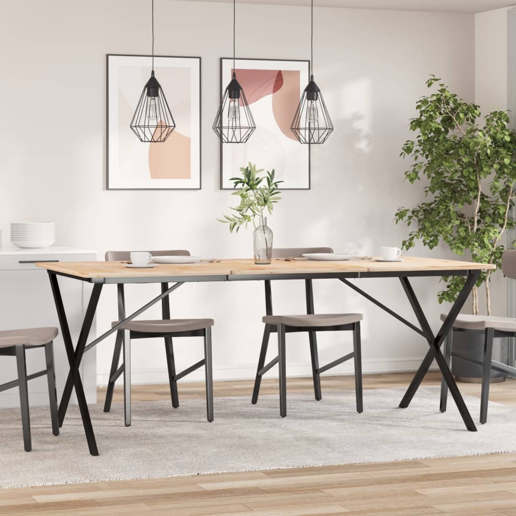 Esstisch-Gestell in X-Form 160x80x73 cm Stahl