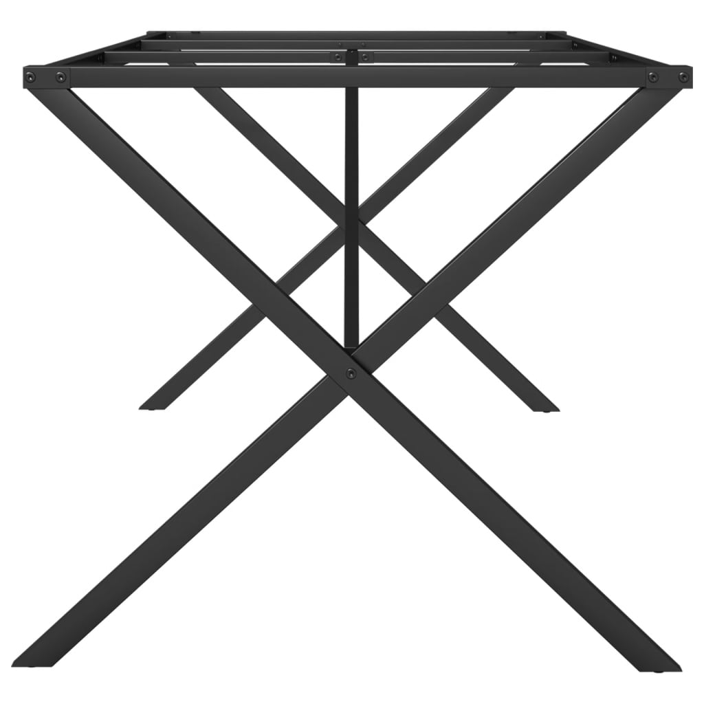 Esstisch-Gestell in X-Form 160x80x73 cm Stahl