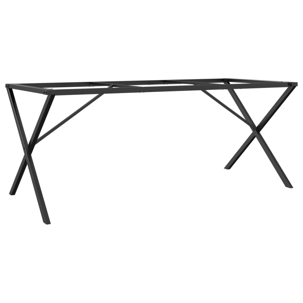 Esstisch-Gestell in X-Form 160x80x73 cm Stahl