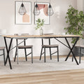 Esstisch-Gestell in X-Form 160x80x73 cm Stahl