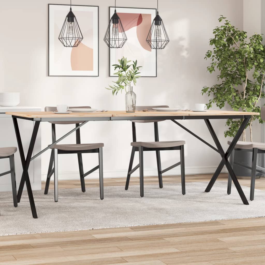 Esstisch-Gestell in X-Form 160x80x73 cm Stahl