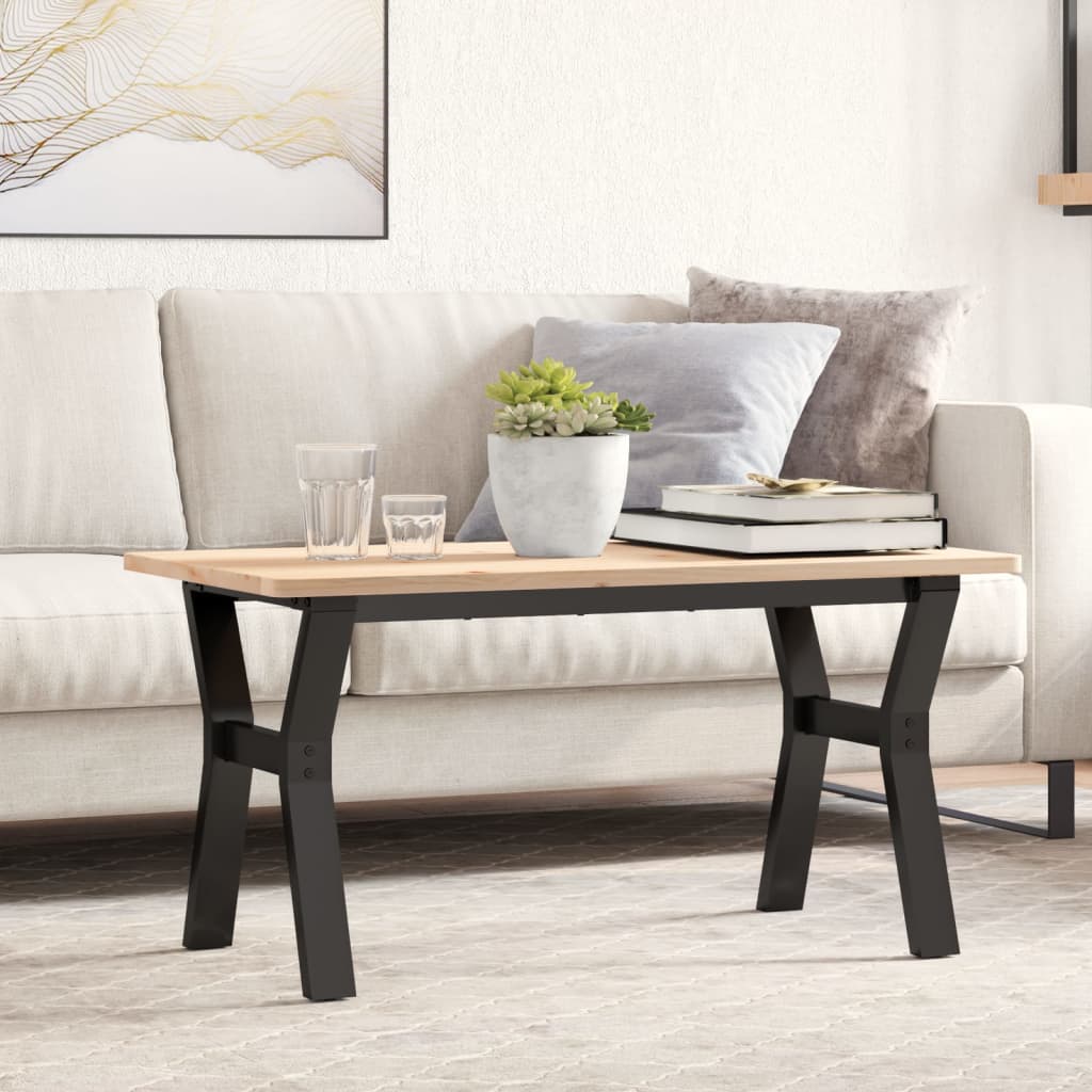 Couchtisch-Gestell in Y-Form 80x40x43 cm Stahl