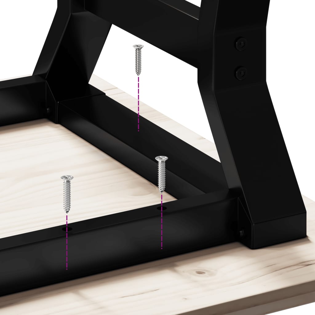Couchtisch-Gestell in Y-Form 90x30x43 cm Stahl