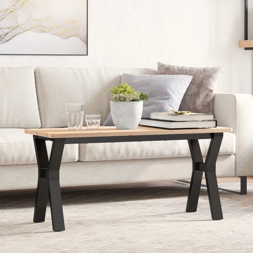 Couchtisch-Gestell in Y-Form 90x30x43 cm Stahl
