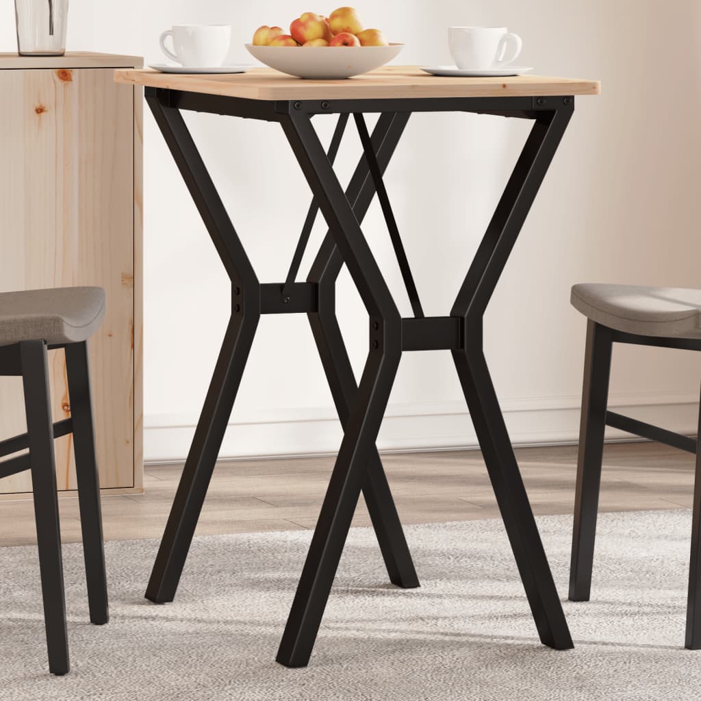 Esstisch-Gestell in Y-Form 60x40x73 cm Stahl