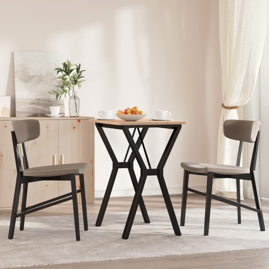 Esstisch-Gestell in Y-Form 60x40x73 cm Stahl