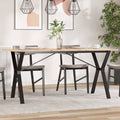 Esstisch-Gestell in Y-Form 140x60x73 cm Stahl