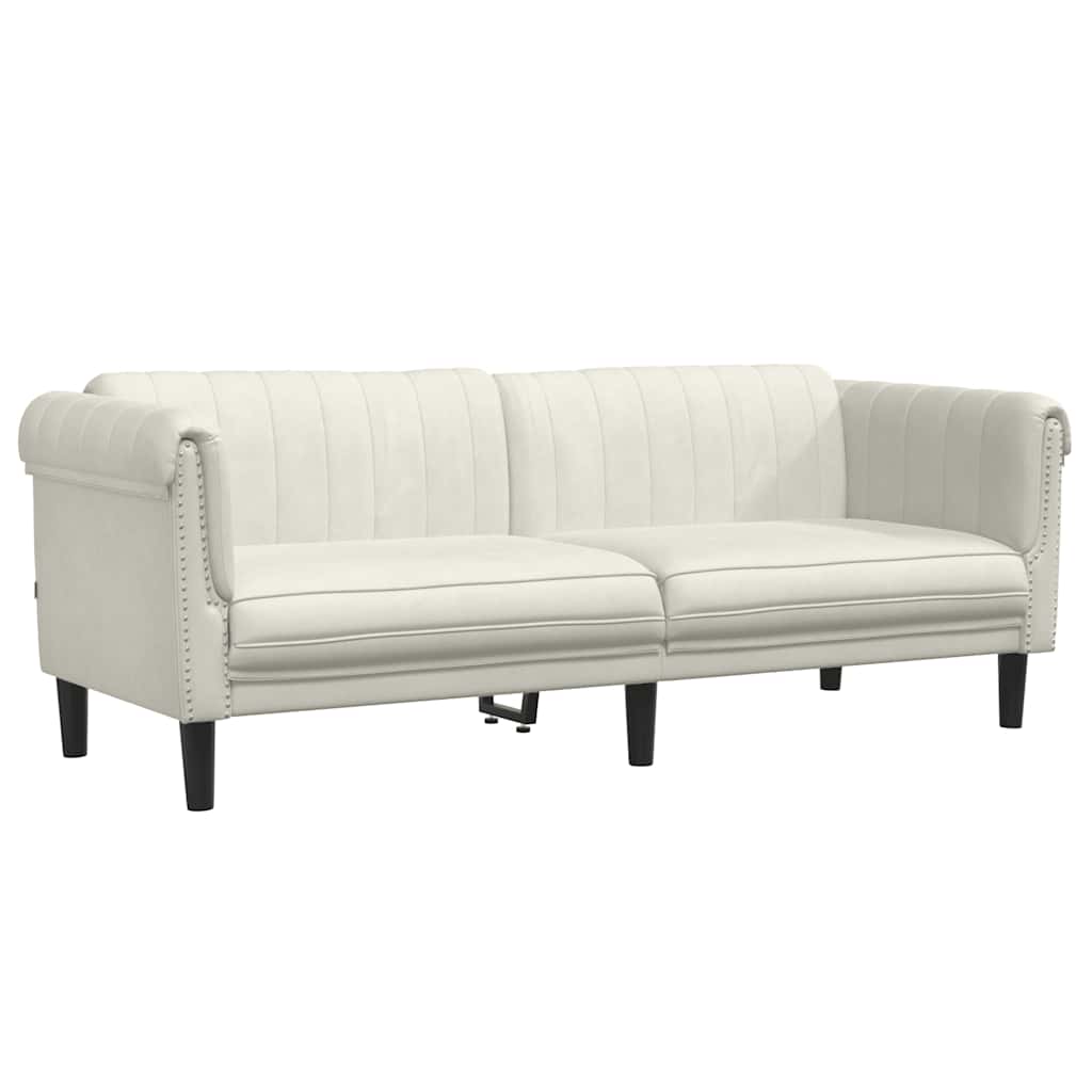 3-tlg. Sofagarnitur Creme Samt