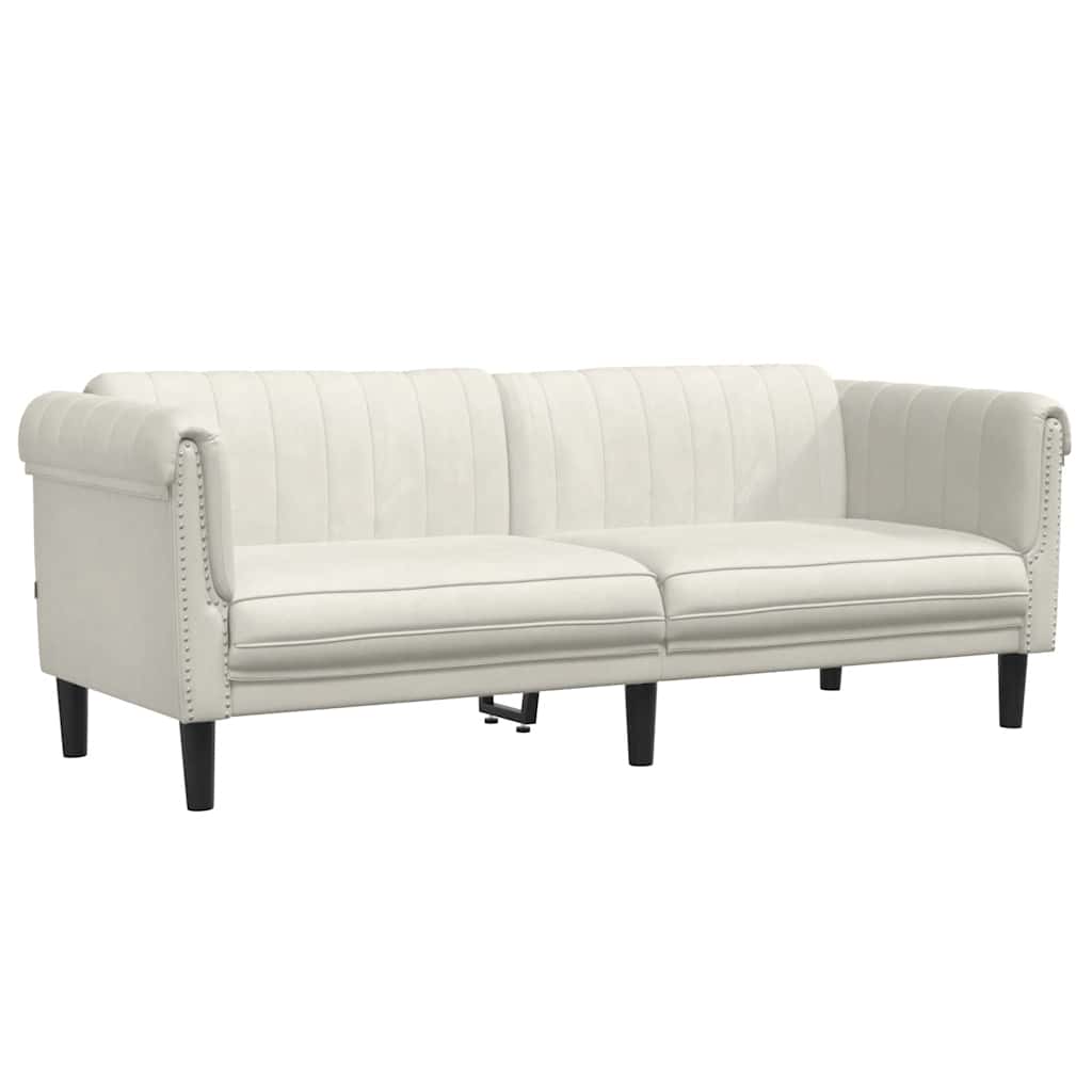 3-tlg. Sofagarnitur Creme Samt