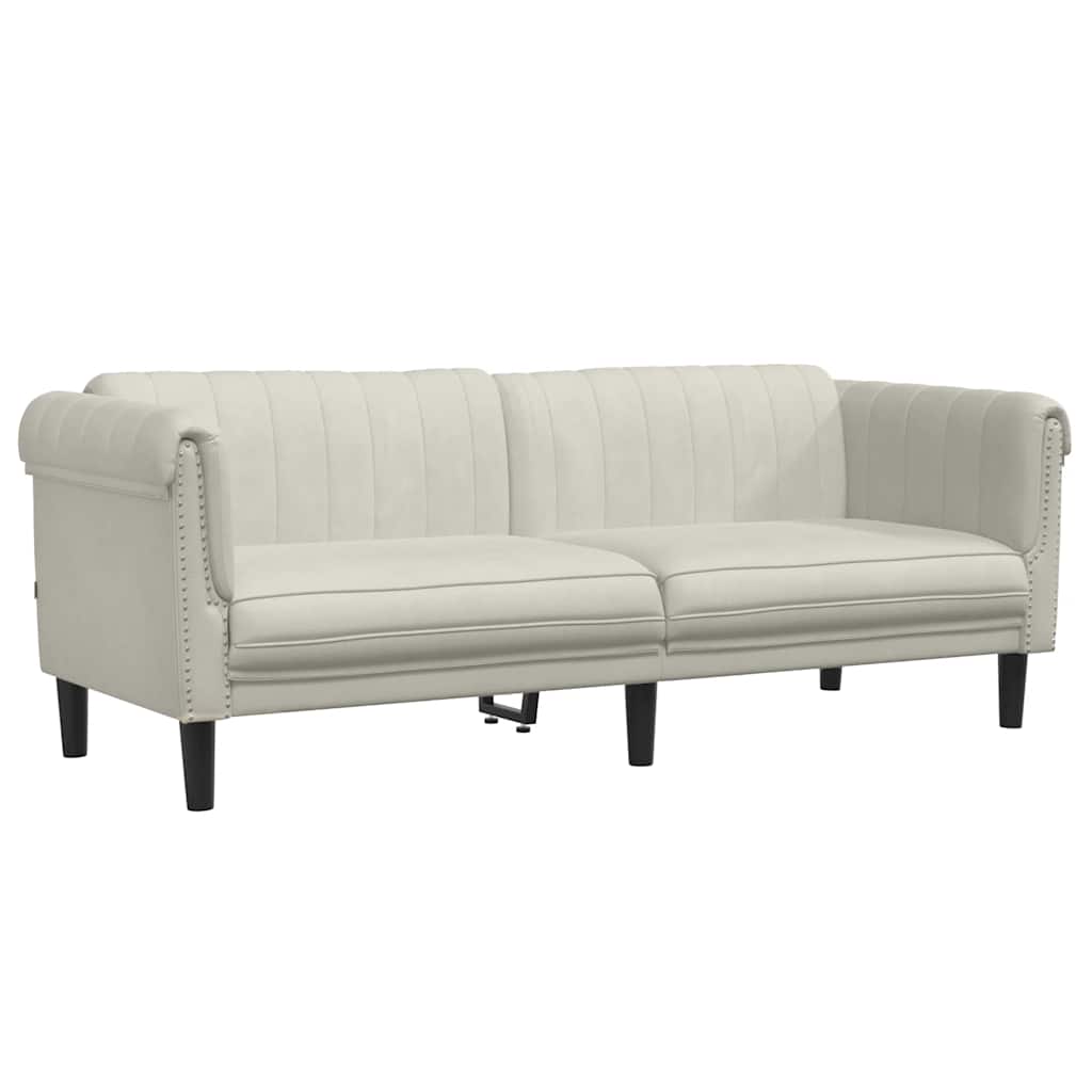 2-tlg. Sofagarnitur Creme Samt