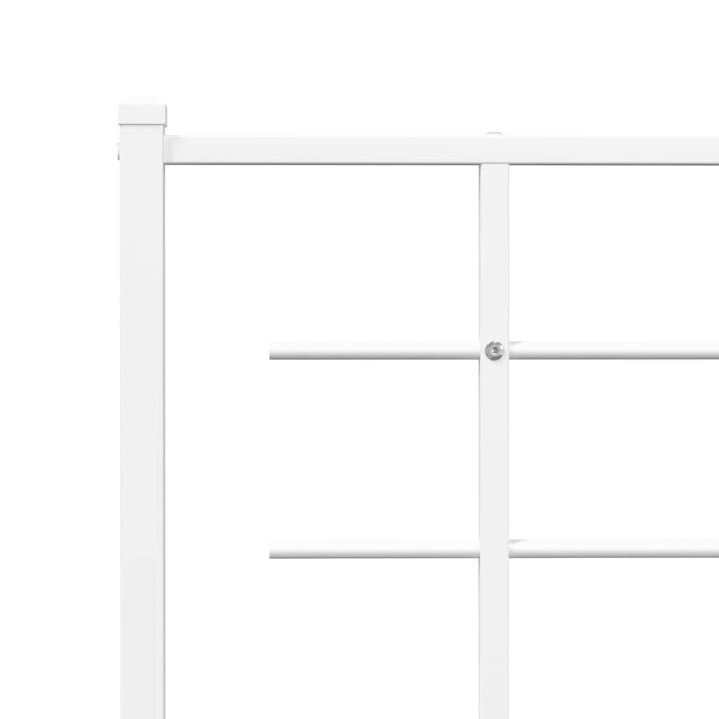 Ersatz-Kopfteil Metall Weiß 135 cm