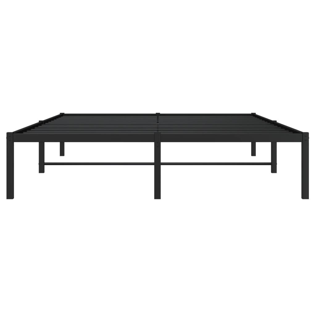 Bettgestell Metall Schwarz 135x190 cm