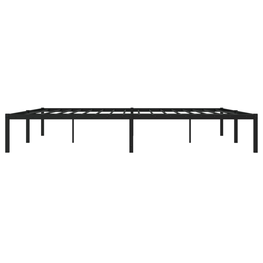 Bettgestell Metall Schwarz 200x200 cm