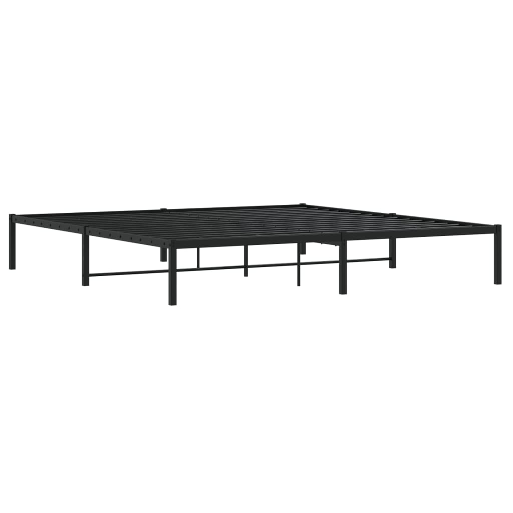 Bettgestell Metall Schwarz 200x200 cm
