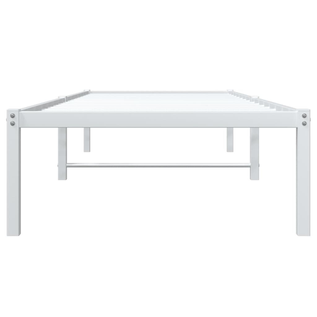 Bettgestell Metall Weiß 75x190 cm