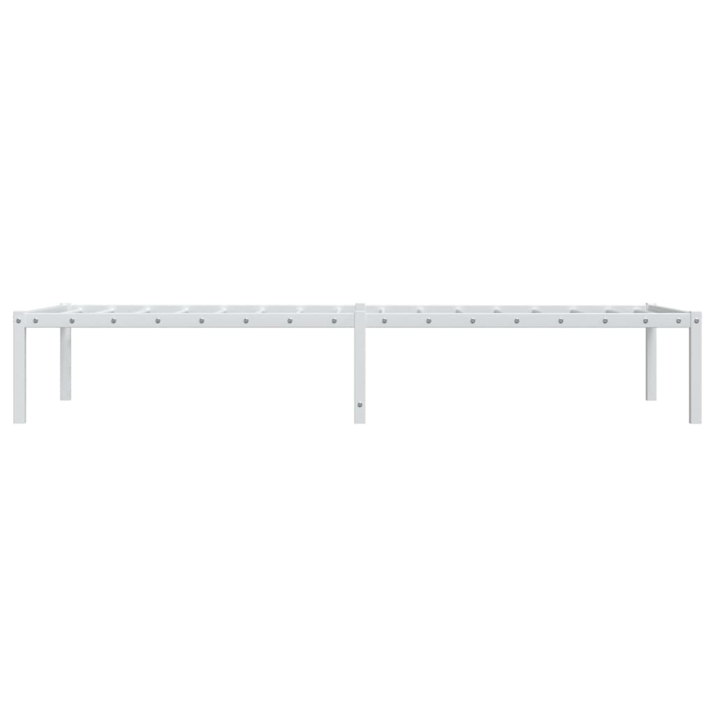 Bettgestell Metall Weiß 75x190 cm