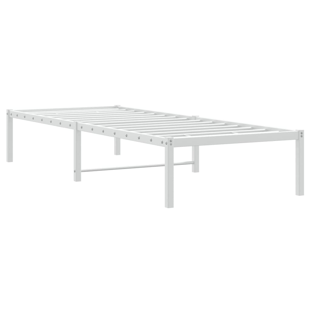 Bettgestell Metall Weiß 75x190 cm