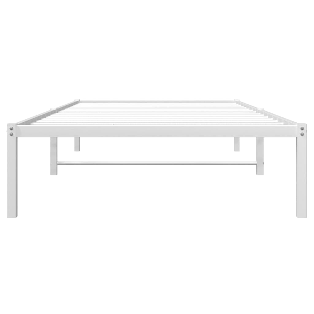 Bettgestell Metall Weiß 100x190 cm