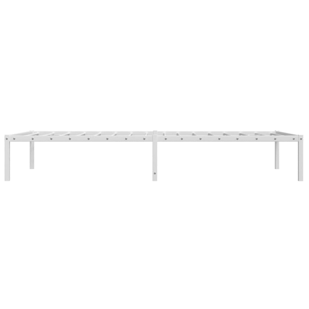 Bettgestell Metall Weiß 100x190 cm