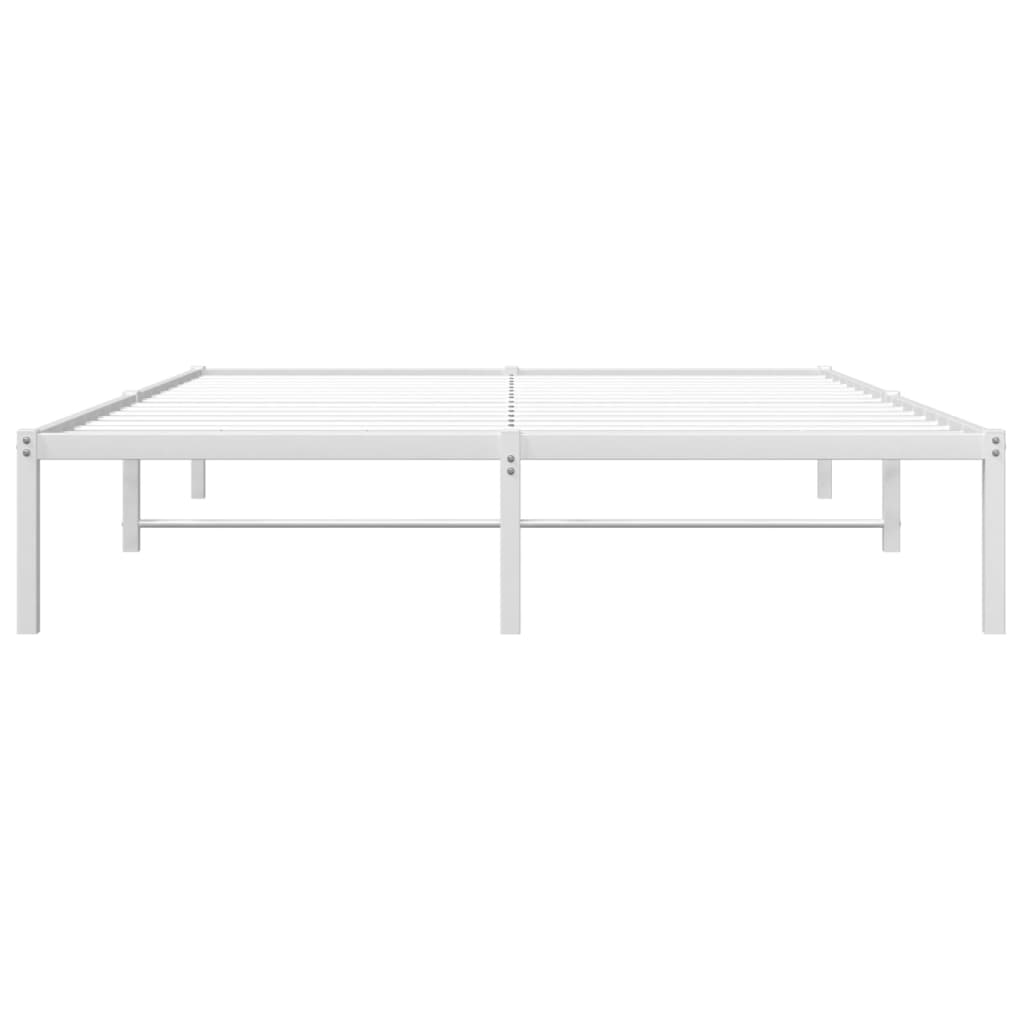 Bettgestell Metall Weiß 150x200 cm