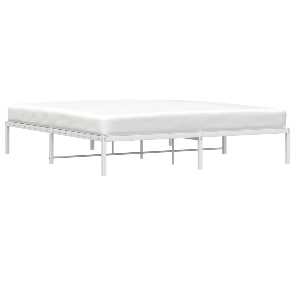 Bettgestell Metall Weiß 180x200 cm