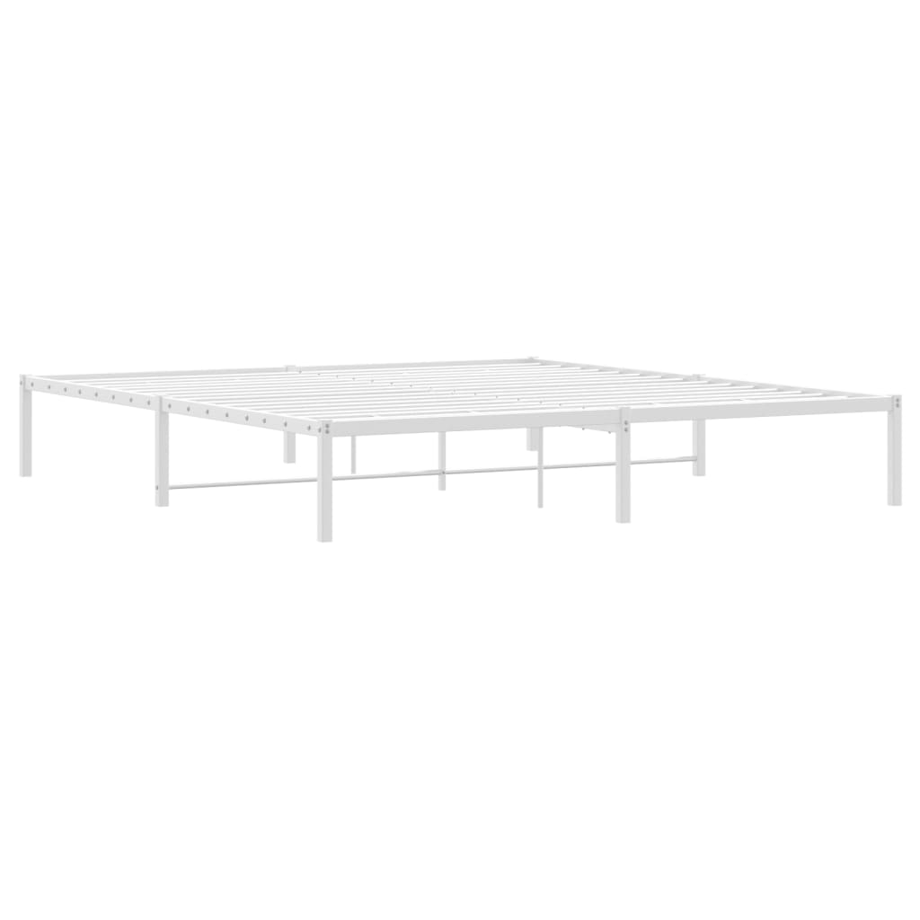 Bettgestell Metall Weiß 180x200 cm