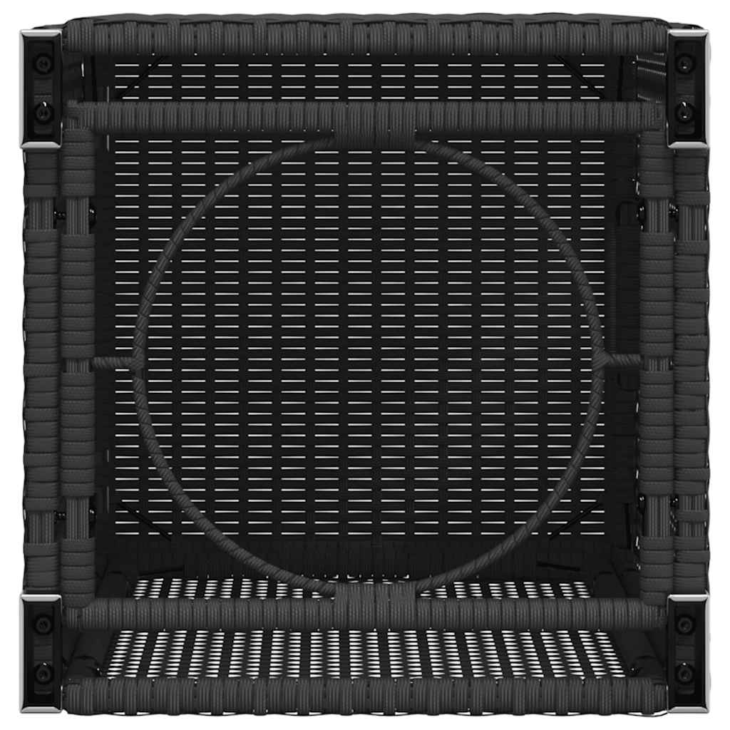Propan-Tank-Verstecktisch Schwarz 40x40x60 cm Poly Rattan