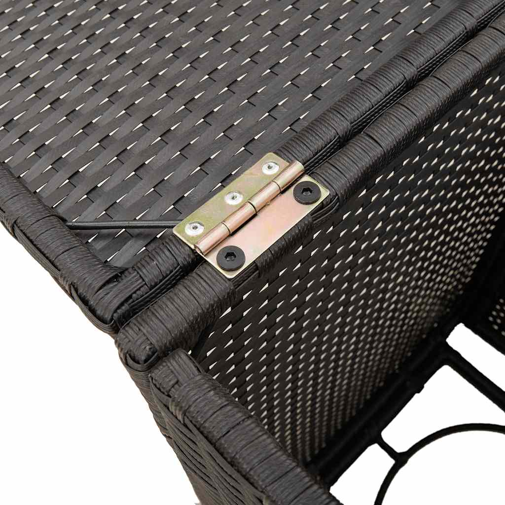 Propan-Tank-Verstecktisch Schwarz 40x40x60 cm Poly Rattan