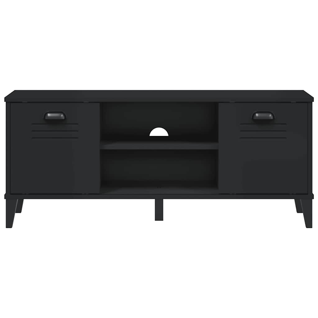 Schuhbank VIKEN Schwarz 106x35x45 cm Holzwerkstoff