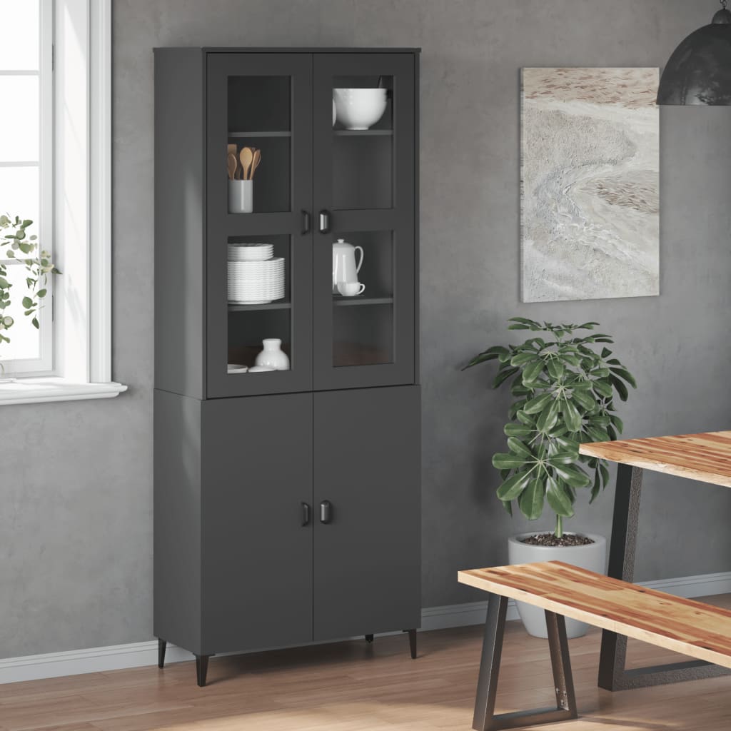 Aufsatz für Highboard VIKEN Anthrazit Holzwerkstoff