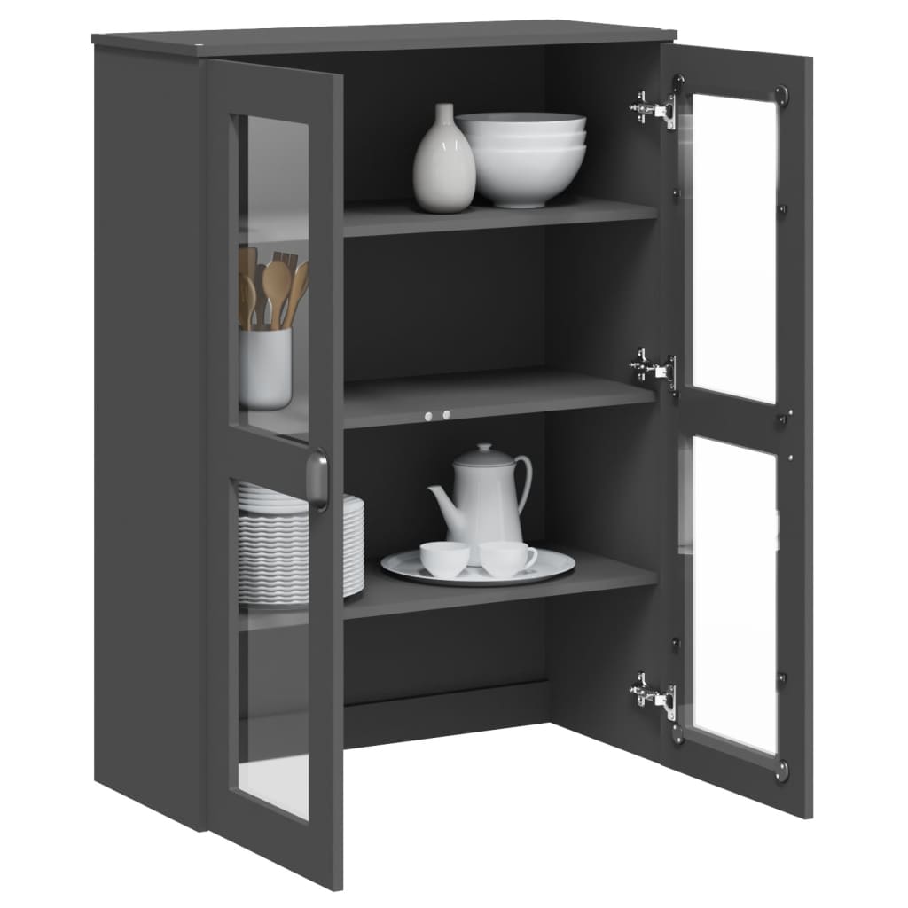 Aufsatz für Highboard VIKEN Anthrazit Holzwerkstoff