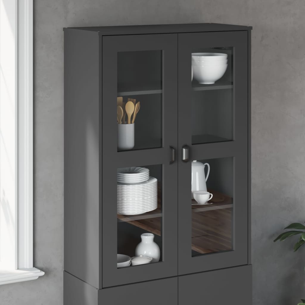 Aufsatz für Highboard VIKEN Anthrazit Holzwerkstoff