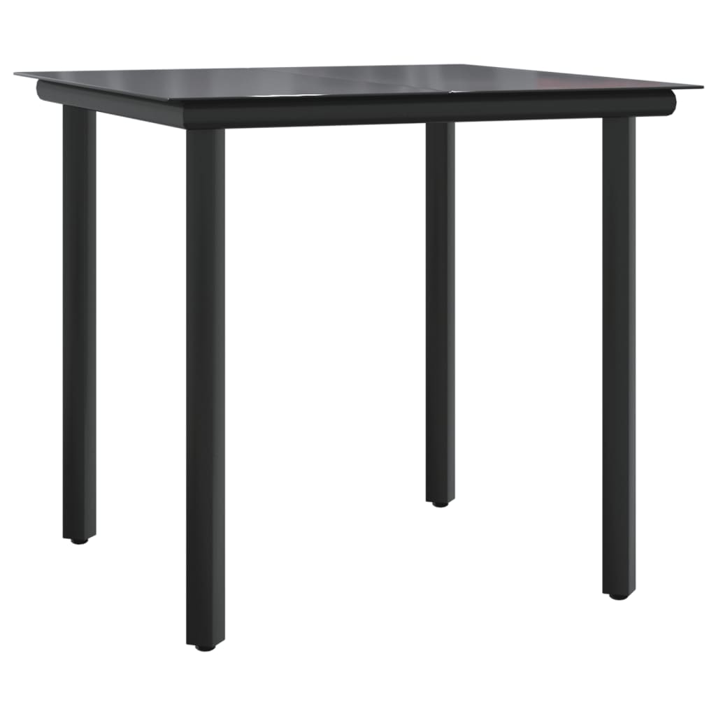 5-tlg. Garten-Essgruppe mit Kissen Grau Poly Rattan