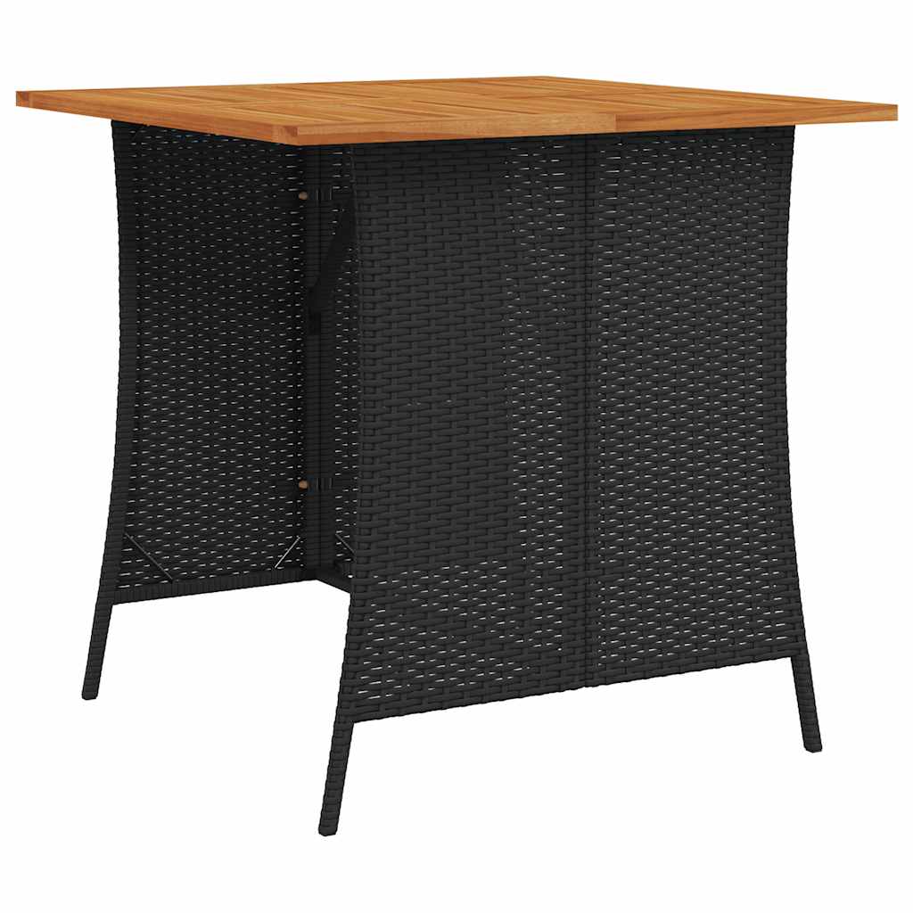 6tlg. Garten-Sofagarnitur mit Kissen L-Form Schwarz Poly Rattan