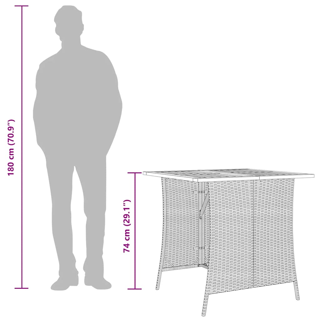 6tlg. Garten-Sofagarnitur mit Kissen L-Form Schwarz Poly Rattan