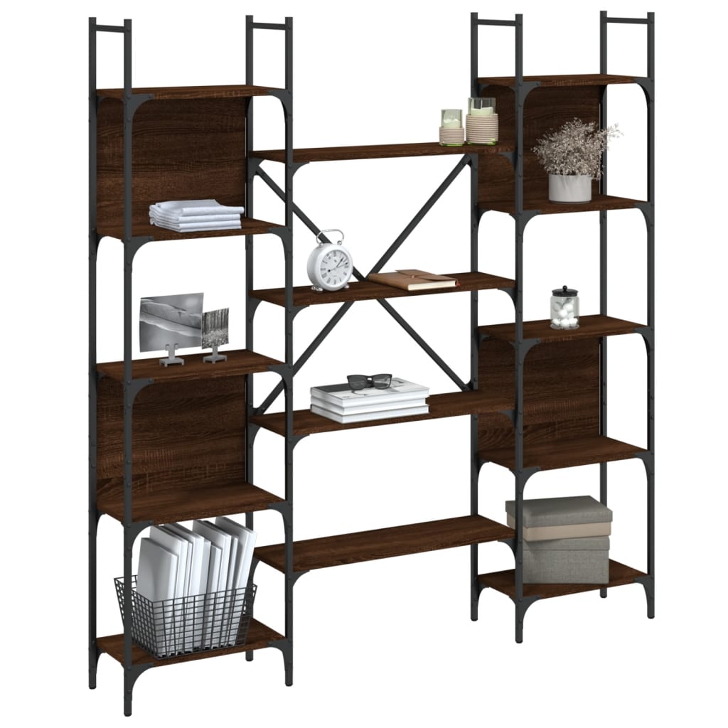 Bücherregal Braun Eichen-Optik 155,5x24x166,5 cm Holzwerkstoff