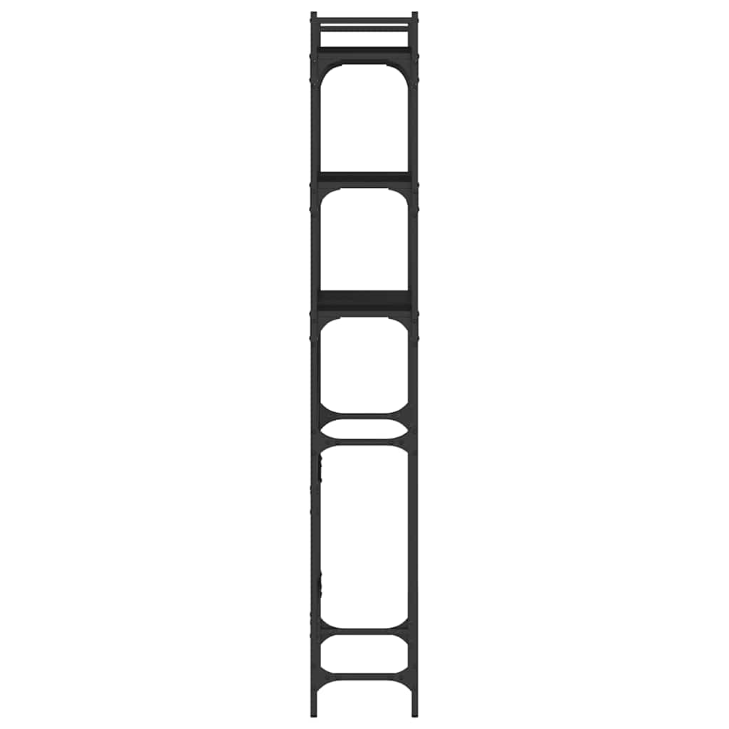 Waschmaschinenregal Schwarz 67x25x163 cm Holzwerkstoff