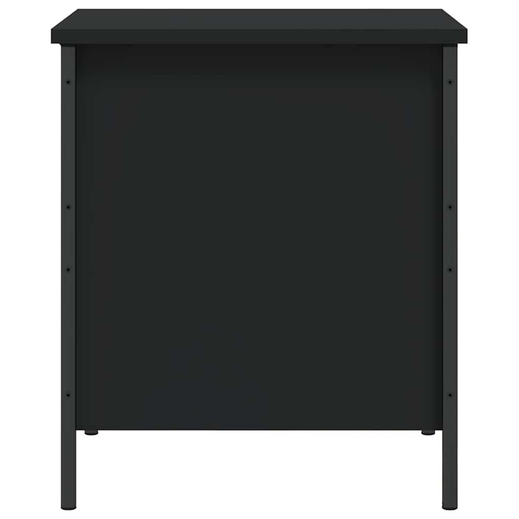 Sitzbank mit Stauraum Schwarz 40x42,5x50 cm Holzwerkstoff