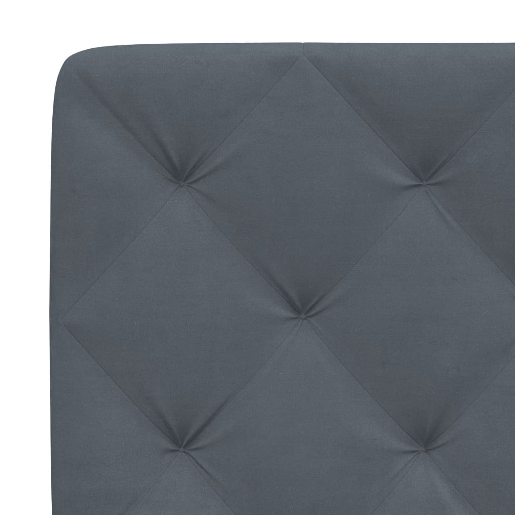 Kopfteilkissen Dunkelgrau 100 cm Samt