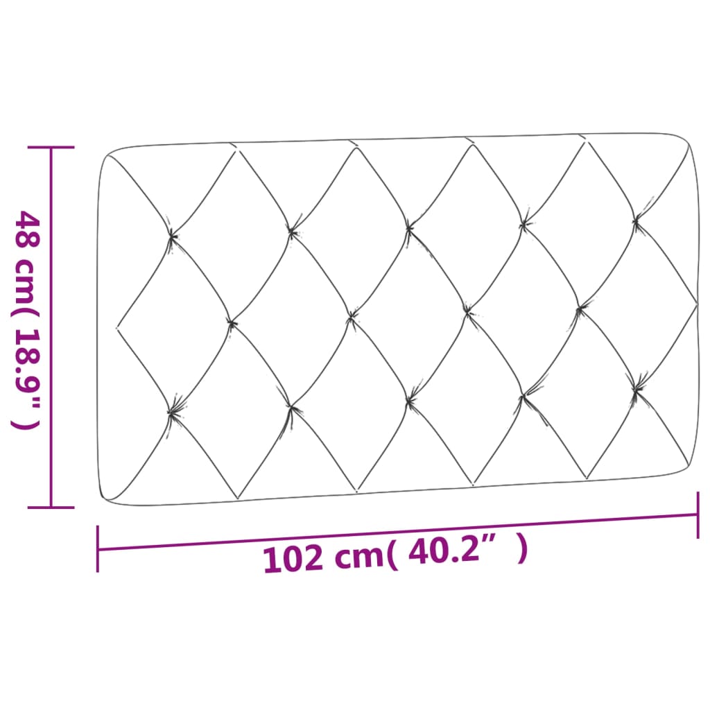 Kopfteilkissen Dunkelgrau 100 cm Samt