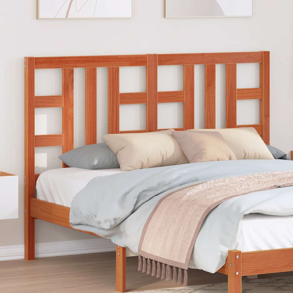 Kopfteil Wachsbraun 135 cm Massivholz Kiefer
