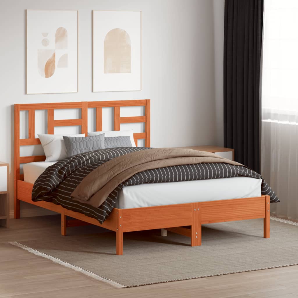 Kopfteil Wachsbraun 180 cm Massivholz Kiefer